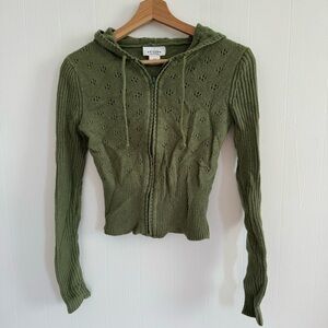 Arizona green zip up knit